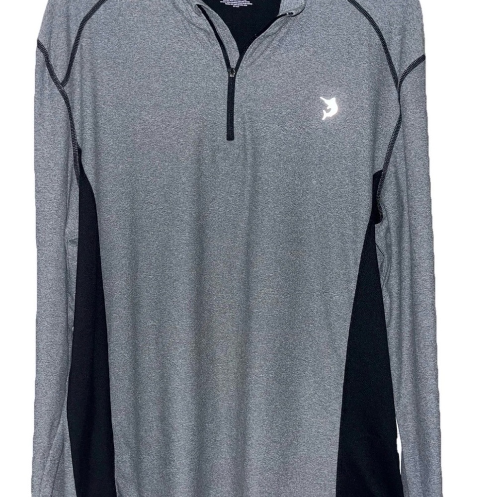 Reel Legends Ultra Comfort Men’s Long Sleeve Pullover 1/4 Zip Size M Gray C-4